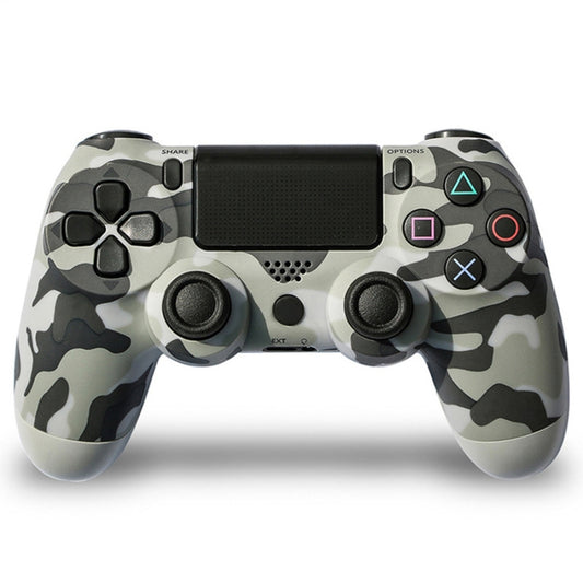 Camouflage Wireless Bluetooth Game Handle Controller with Lamp for PS4, US Version(Grey) - Gamepads by PMC Jewellery | Online Shopping South Africa | PMC Jewellery