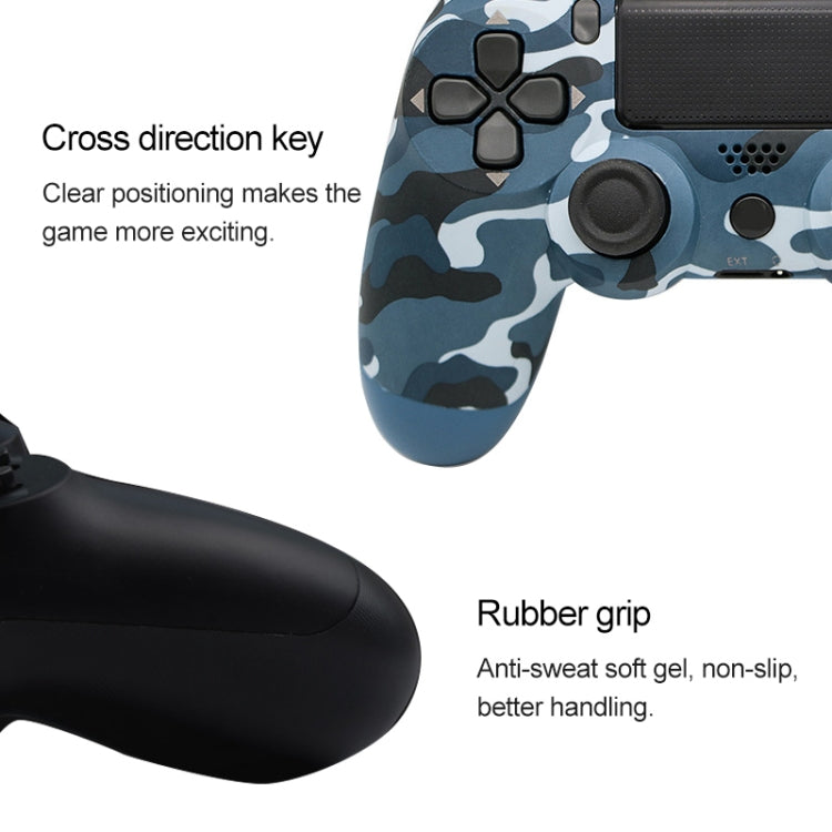 Camouflage Wireless Bluetooth Game Handle Controller with Lamp for PS4, US Version(Grey) - Gamepads by PMC Jewellery | Online Shopping South Africa | PMC Jewellery