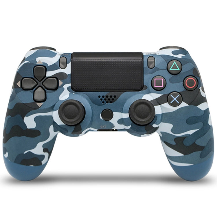 Camouflage Wireless Bluetooth Game Handle Controller with Lamp for PS4, US Version(Blue) - Gamepads by PMC Jewellery | Online Shopping South Africa | PMC Jewellery