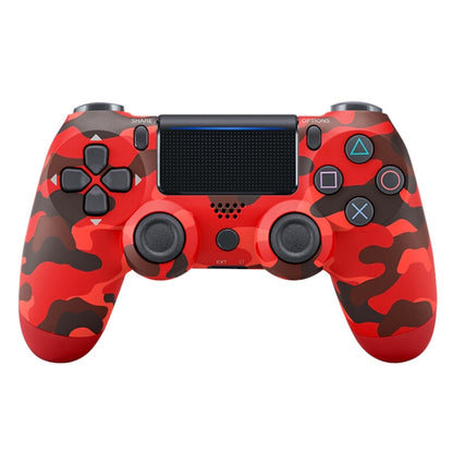 Camouflage Wireless Bluetooth Game Handle Controller with Lamp for PS4, EU Version(Red) - Gamepads by PMC Jewellery | Online Shopping South Africa | PMC Jewellery