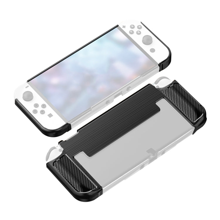 Carbon Fiber TPU Shockproof Protective Case For Nintendo Switch OLED(Black) - Cases by PMC Jewellery | Online Shopping South Africa | PMC Jewellery