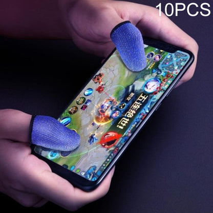 10 PCS Nylon + Conductive Fiber Non-slip Sweat-proof Mobile Phone Game Touch Screen Finger Cover for Thumb / Index Finger(Blue) - Gaming Finger Sleeves by PMC Jewellery | Online Shopping South Africa | PMC Jewellery