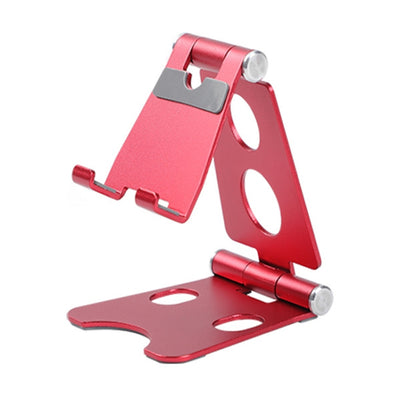 ROOSTAND R2 Aluminum Alloy Mobile Desktop Tablet Bracket Double Folding Lazy Artifact, Size: 6.4x7x9cm(Rose Red) - Desktop Holder by PMC Jewellery | Online Shopping South Africa | PMC Jewellery