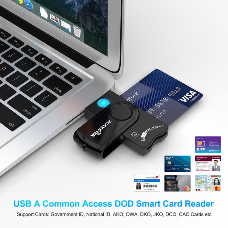 ROCKETEK CR310 USB 3.0 + TF Card + SD Card + SIM Card + Smart Card Multi-function Card Reader -  by ROCKETEK | Online Shopping South Africa | PMC Jewellery