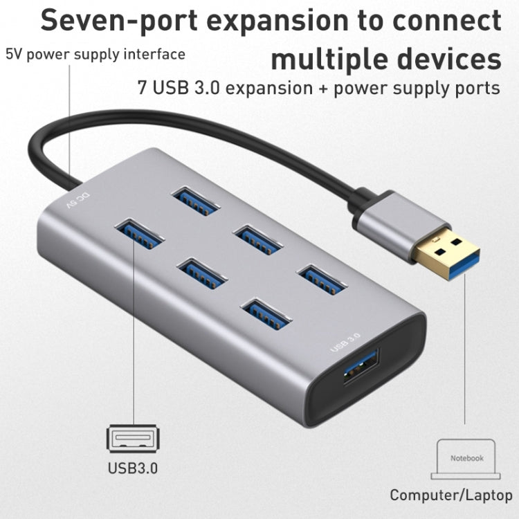 8108 7 Ports USB 3.0 to USB 3.0 HUB, Cable Length: 80cm - USB 3.0 HUB by PMC Jewellery | Online Shopping South Africa | PMC Jewellery