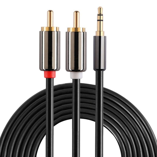 3m Gold Plated 3.5mm Jack to 2 x RCA Male Stereo Audio Cable - RCA Cable by PMC Jewellery | Online Shopping South Africa | PMC Jewellery