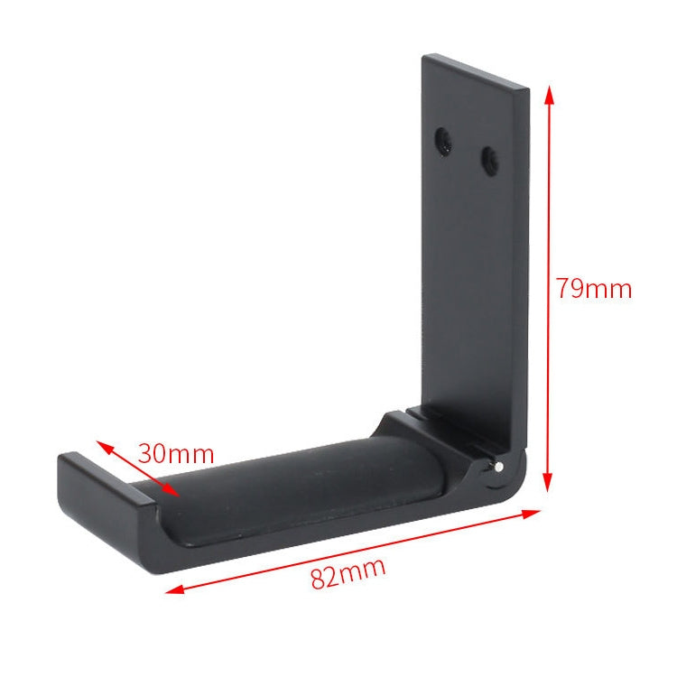 Paste Screw Type Metal Foldable Headset Stand Display Hanger(Black) - Anti-lost & Holder by PMC Jewellery | Online Shopping South Africa | PMC Jewellery