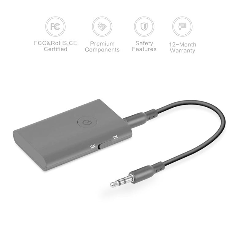 BT4810C Bluetooth V3.0+EDR  Wireless Bluetooth Transmitter Receiver Adapter Stereo Audio Music Adapter with 3.5mm Audio Cable(Black) - Audio Receiver Transmitter by PMC Jewellery | Online Shopping South Africa | PMC Jewellery