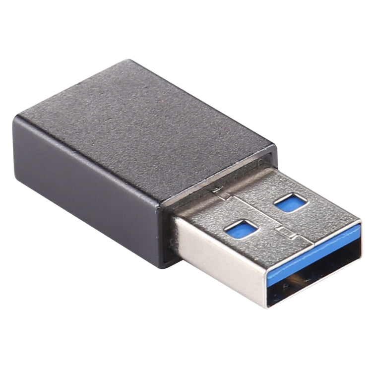 USB 3.0 Male to Type-C / USB-C Female Aluminium Alloy Adapter (Black) - Cable & Adapters by PMC Jewellery | Online Shopping South Africa | PMC Jewellery