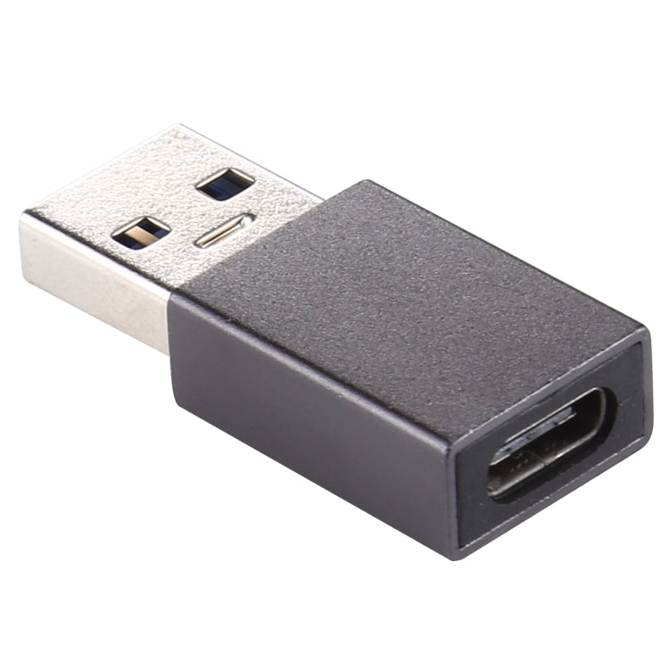 USB 3.0 Male to Type-C / USB-C Female Aluminium Alloy Adapter (Black) - Cable & Adapters by PMC Jewellery | Online Shopping South Africa | PMC Jewellery