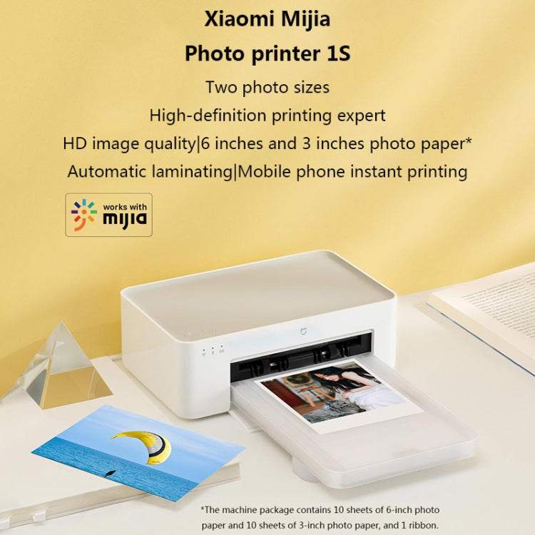 Original Xiaomi Mijia 1S Mini Automatic Pocket Photo Printer, US Plug(White) - Printer by Xiaomi | Online Shopping South Africa | PMC Jewellery