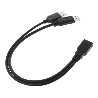 2 in 1 USB 3.0 Female to USB 2.0 + USB 3.0 Male Cable for Computer / Laptop, Length: 29cm - USB Cable by PMC Jewellery | Online Shopping South Africa | PMC Jewellery