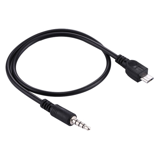 3.5mm Male to Micro USB Male Audio AUX Cable, Length: about 40cm(Black) - Aux Cable by PMC Jewellery | Online Shopping South Africa | PMC Jewellery