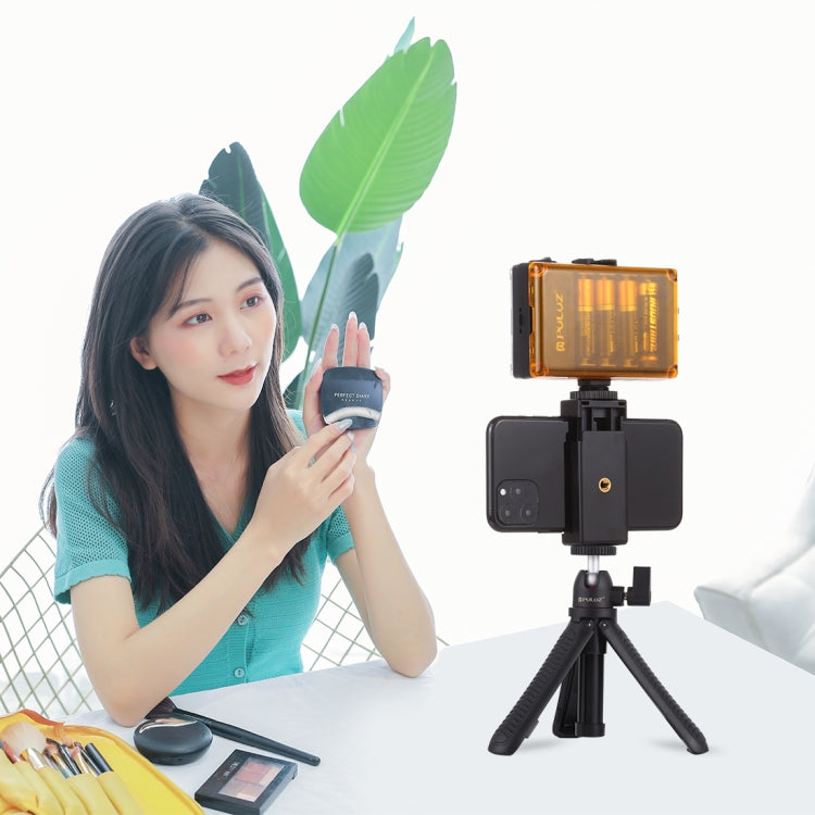 PULUZ Selfie Sticks Tripod Mount + Phone Clamp with Tripod Adapter & Long Screw(Black) - Desktop Holder by PULUZ | Online Shopping South Africa | PMC Jewellery