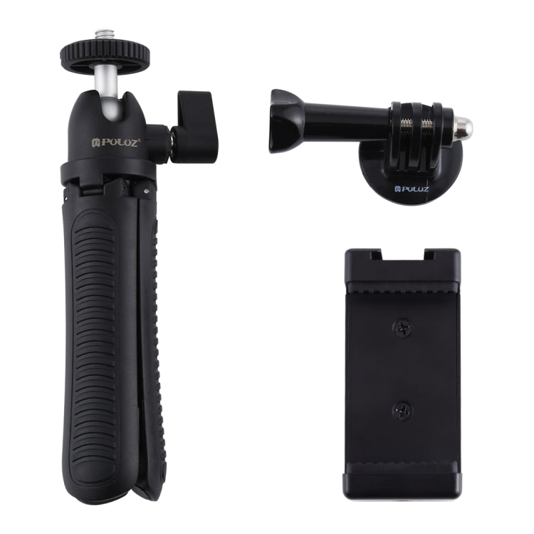 PULUZ Selfie Sticks Tripod Mount + Phone Clamp with Tripod Adapter & Long Screw(Black) - Desktop Holder by PULUZ | Online Shopping South Africa | PMC Jewellery