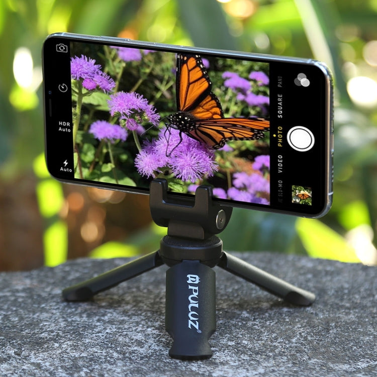 PULUZ  Folding Plastic Tripod + Phone Mount Metal Clamp for GoPro HERO Action Cameras and Cell Phones - Desktop Holder by PULUZ | Online Shopping South Africa | PMC Jewellery