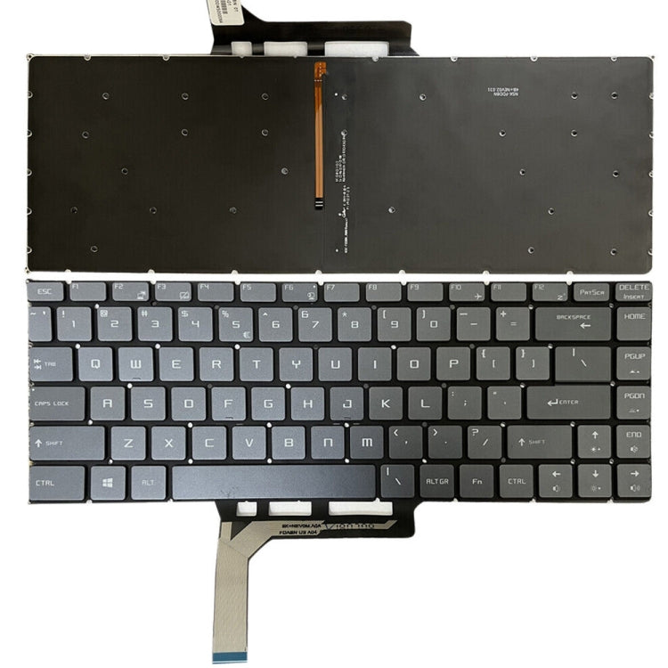 US Version Laptop Keyboard with Backlight for MSI GS65 / GS65VR / MS-16Q2 / Stealth 8SE /8SF / 8SG /Thin 8RE / Thin 8RF (Grey) - Replacement Keyboards by PMC Jewellery | Online Shopping South Africa | PMC Jewellery