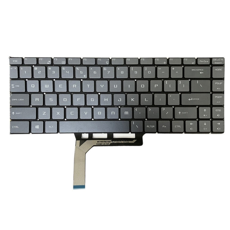 US Version Laptop Keyboard with Backlight for MSI GS65 / GS65VR / MS-16Q2 / Stealth 8SE /8SF / 8SG /Thin 8RE / Thin 8RF (Grey) - Replacement Keyboards by PMC Jewellery | Online Shopping South Africa | PMC Jewellery