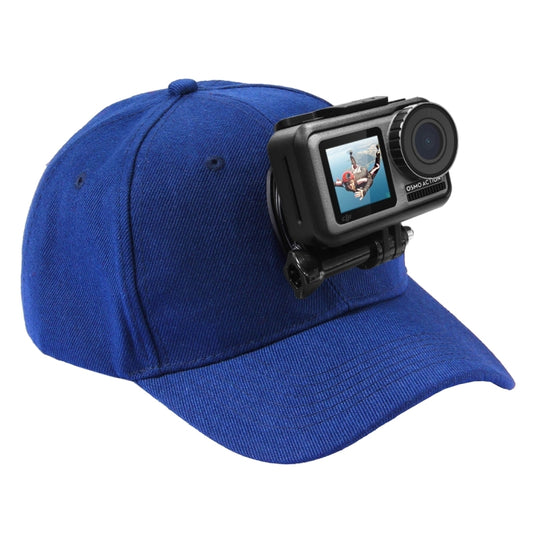 PULUZ Baseball Hat with J-Hook Buckle Mount & Screw for GoPro, DJI OSMO Action and Other Action Cameras(Blue) -  by PMC Jewellery | Online Shopping South Africa | PMC Jewellery