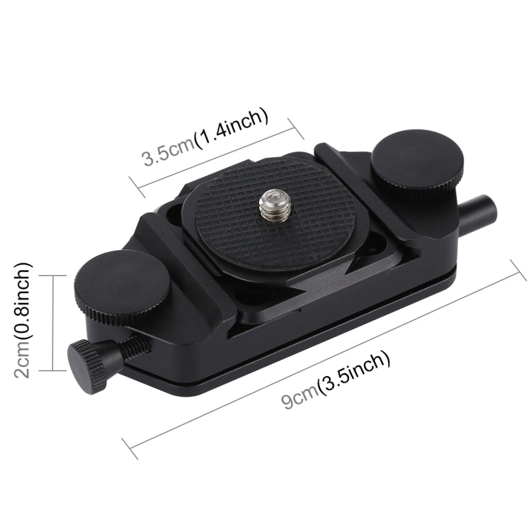 PULUZ Capture Camera Clip CNC Aluminum Alloy Quick Release Clip with Plate (Black) - Quick Release Plate by PULUZ | Online Shopping South Africa | PMC Jewellery