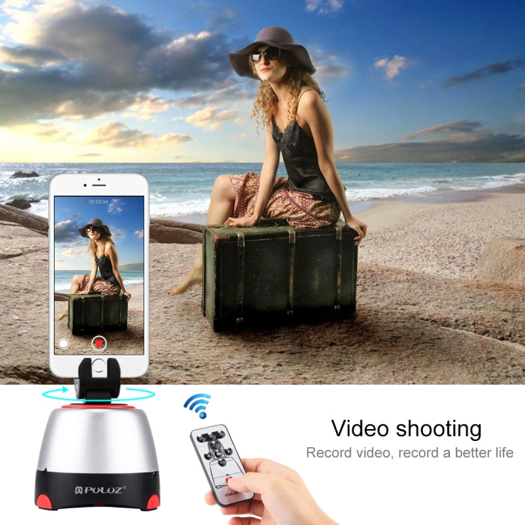 PULUZ Electronic 360 Degree Rotation Panoramic Head with Remote Controller for Smartphones, GoPro, DSLR Cameras(Red) - Tripod Heads by PULUZ | Online Shopping South Africa | PMC Jewellery