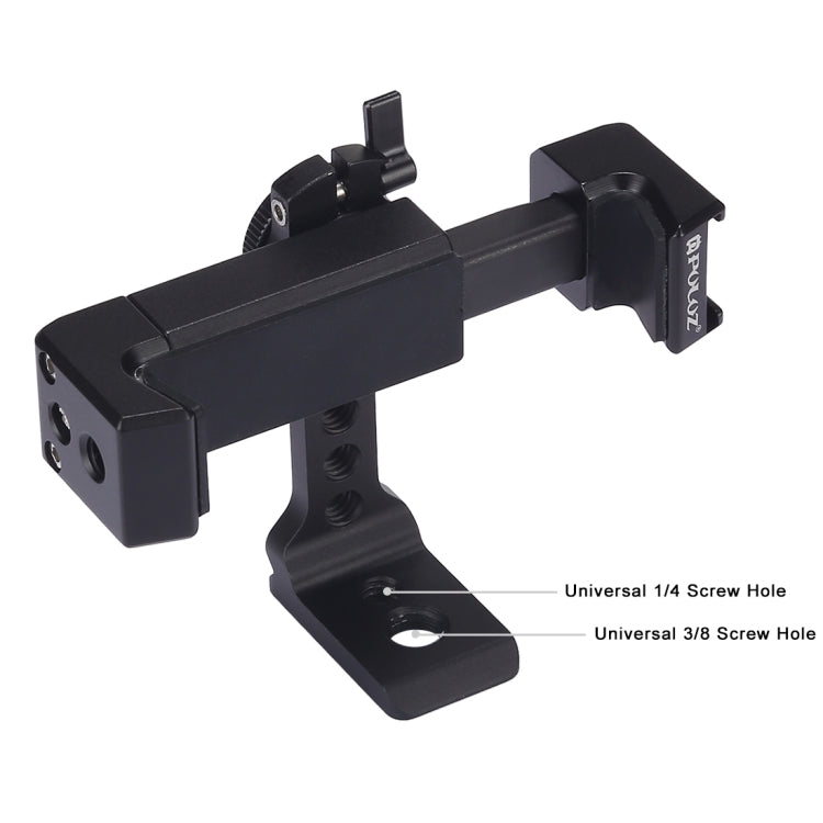 PULUZ 360 Degree Rotating Universal Horizontal Vertical Shooting Phone Metal Clamp Holder Bracket, For iPhone, Galaxy, Huawei, Xiaomi, Sony, HTC, Google and other Smartphones - Desktop Holder by PULUZ | Online Shopping South Africa | PMC Jewellery