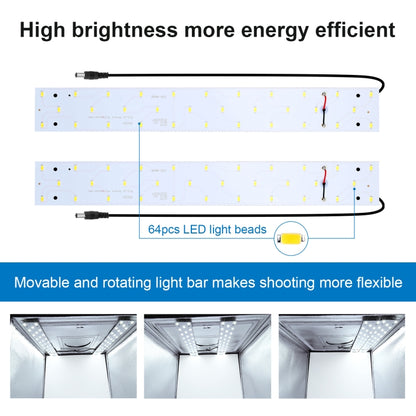 PULUZ 40cm Folding Portable 24W 5500K White Light Dimmable Photo Lighting Studio Shooting Tent Box Kit with 6 Colors (Black, Orange, White, Red, Green, Blue) Backdrops(EU Plug) -  by PULUZ | Online Shopping South Africa | PMC Jewellery