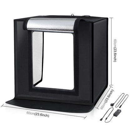 PULUZ Photo Studio Light Box Portable 60 x 60 x 60 cm Light Tent LED 5500K White Light Dimmable Mini 36W Photography Studio Tent Kit with 6 Removable Backdrops (Black Orange White Green Blue Red)(AU Plug) -  by PULUZ | Online Shopping South Africa | PMC Jewellery