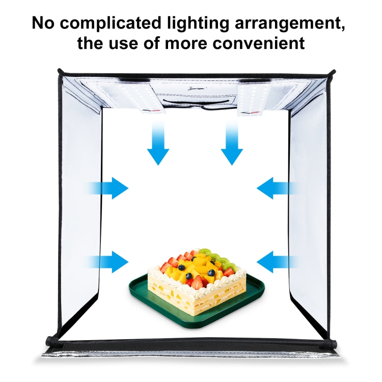 PULUZ Photo Studio Light Box Portable 60 x 60 x 60 cm Light Tent LED 5500K White Light Dimmable Mini 36W Photography Studio Tent Kit with 6 Removable Backdrops (Black Orange White Green Blue Red)(AU Plug) -  by PULUZ | Online Shopping South Africa | PMC Jewellery