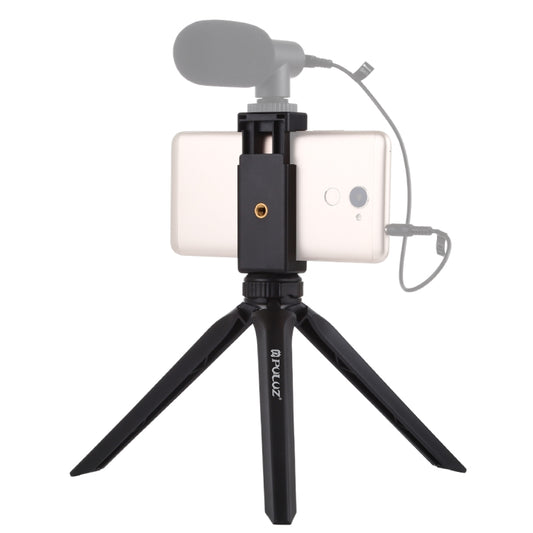 PULUZ Pocket Mini Plastic Tripod Mount with Phone Clamp for Smartphones(Black) - Tripods by PULUZ | Online Shopping South Africa | PMC Jewellery