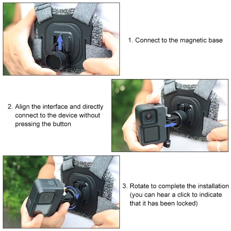 PULUZ Action Camera Quick Release Magnetic Base Adapter (Black) - Connection Mount by PULUZ | Online Shopping South Africa | PMC Jewellery