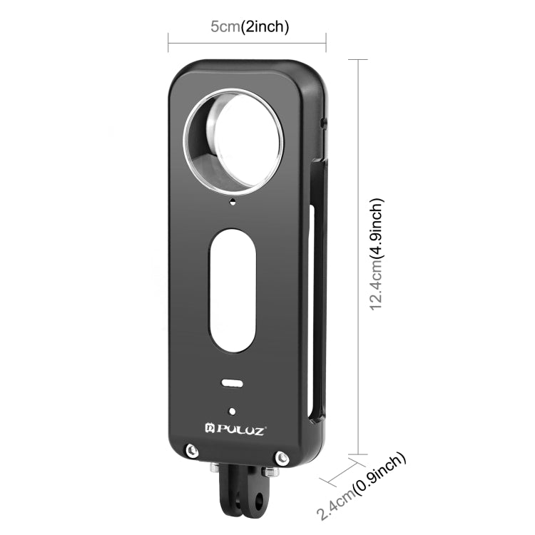 For Insta360 X3 PULUZ Metal Protective Cage Rig Housing Frame with Lens Protector(Black) - Mount & Holder by PULUZ | Online Shopping South Africa | PMC Jewellery