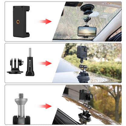 PULUZ Magic Arm Strong Suction Cup Aluminum Alloy Mount(Black) - Holder by PULUZ | Online Shopping South Africa | PMC Jewellery