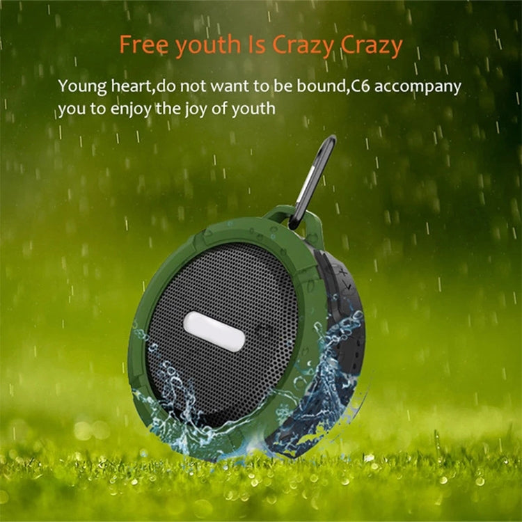 C6 Outdoor Waterproof Bluetooth Speaker with Suction, Support Hands-free Calling(Black) - Waterproof Speaker by PMC Jewellery | Online Shopping South Africa | PMC Jewellery