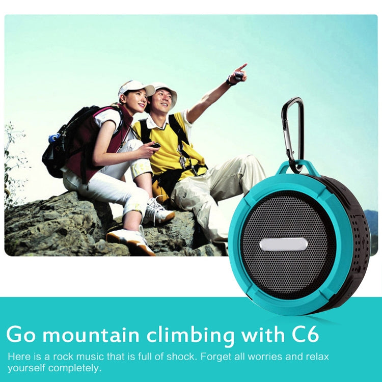 C6 Outdoor Waterproof Bluetooth Speaker with Suction, Support Hands-free Calling(Black) - Waterproof Speaker by PMC Jewellery | Online Shopping South Africa | PMC Jewellery