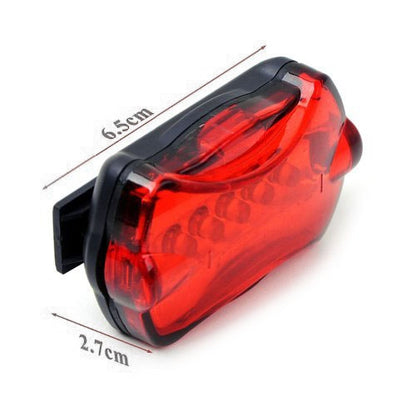 5 LED Water Resistant Bike Bicycle Head Light+ Rear Safety Flashlight - Taillights by PMC Jewellery | Online Shopping South Africa | PMC Jewellery