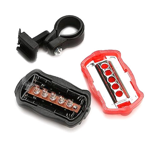 5 LED Water Resistant Bike Bicycle Head Light+ Rear Safety Flashlight - Taillights by PMC Jewellery | Online Shopping South Africa | PMC Jewellery