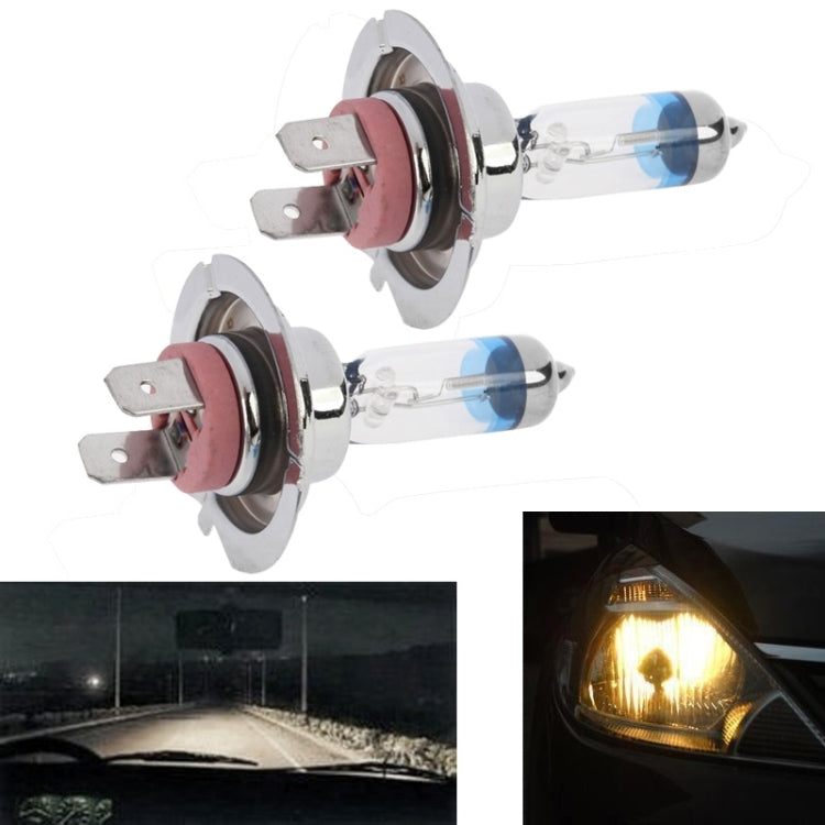 2 PCS H7 12V / 55W / 4300K / 2100lm Xenon Car Headlight Bulbs, Warm White - Halogen Lights by PMC Jewellery | Online Shopping South Africa | PMC Jewellery