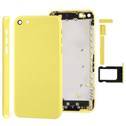 Full Housing  Chassis / Back Cover with Mounting Plate & Mute Button + Power Button + Volume Button + Nano SIM Card Tray for iPhone 5C(Yellow) - iPhone 5 Parts by PMC Jewellery | Online Shopping South Africa | PMC Jewellery