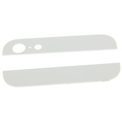 OEM Version Back Cover Top & Bottom Glass Lens for iPhone 5(White) - iPhone 5 Parts by PMC Jewellery | Online Shopping South Africa | PMC Jewellery