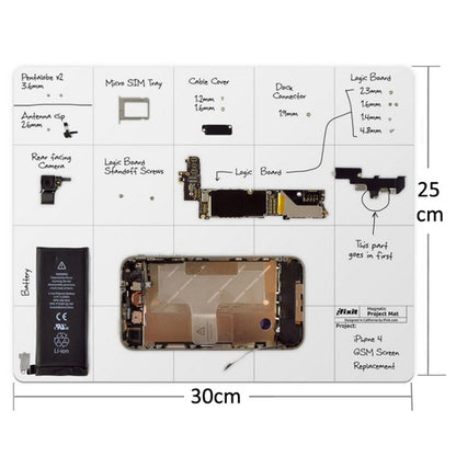 Magnetic Project Mat for iPhone / Samsung Repairing Tools, Size: 30cmx 25cm - Working Mat by PMC Jewellery | Online Shopping South Africa | PMC Jewellery