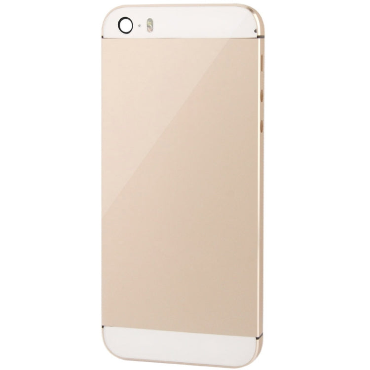 Full Housing Alloy  Back Cover with Mute Button + Power Button + Volume Button + Nano SIM Card Tray for iPhone 5S (Light Gold) - iPhone 5 Parts by PMC Jewellery | Online Shopping South Africa | PMC Jewellery