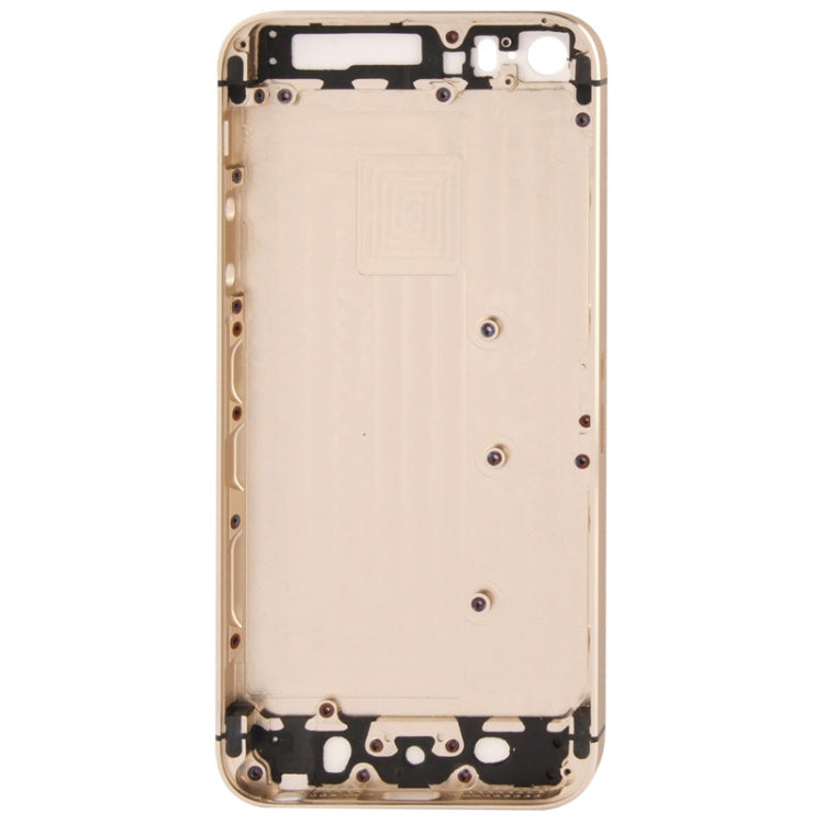 Full Housing Alloy  Back Cover with Mute Button + Power Button + Volume Button + Nano SIM Card Tray for iPhone 5S (Light Gold) - iPhone 5 Parts by PMC Jewellery | Online Shopping South Africa | PMC Jewellery