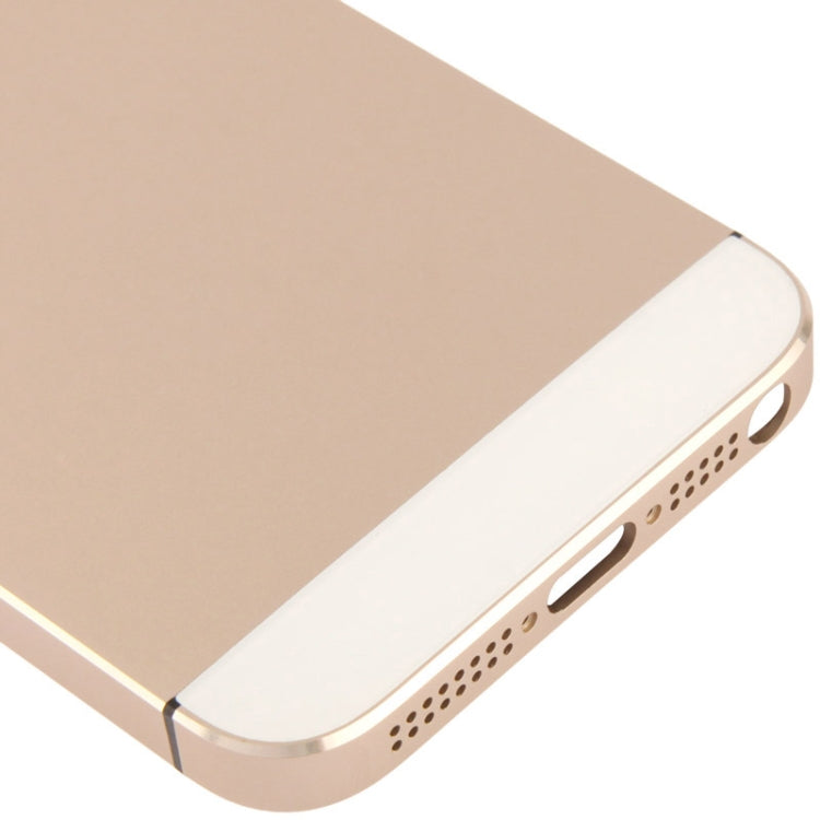 Full Housing Alloy  Back Cover with Mute Button + Power Button + Volume Button + Nano SIM Card Tray for iPhone 5S (Light Gold) - iPhone 5 Parts by PMC Jewellery | Online Shopping South Africa | PMC Jewellery