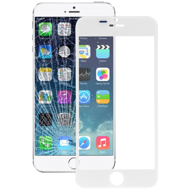 Front Screen Outer Glass Lens for iPhone 6(White) - iPhone 6/6 Plus Parts by PMC Jewellery | Online Shopping South Africa | PMC Jewellery