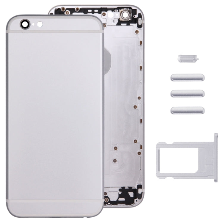 5 in 1 for iPhone 6 (Back Cover + Card Tray + Volume Control Key + Power Button + Mute Switch Vibrator Key) Full Assembly Housing Cover(Silver) - iPhone 6/6 Plus Parts by PMC Jewellery | Online Shopping South Africa | PMC Jewellery