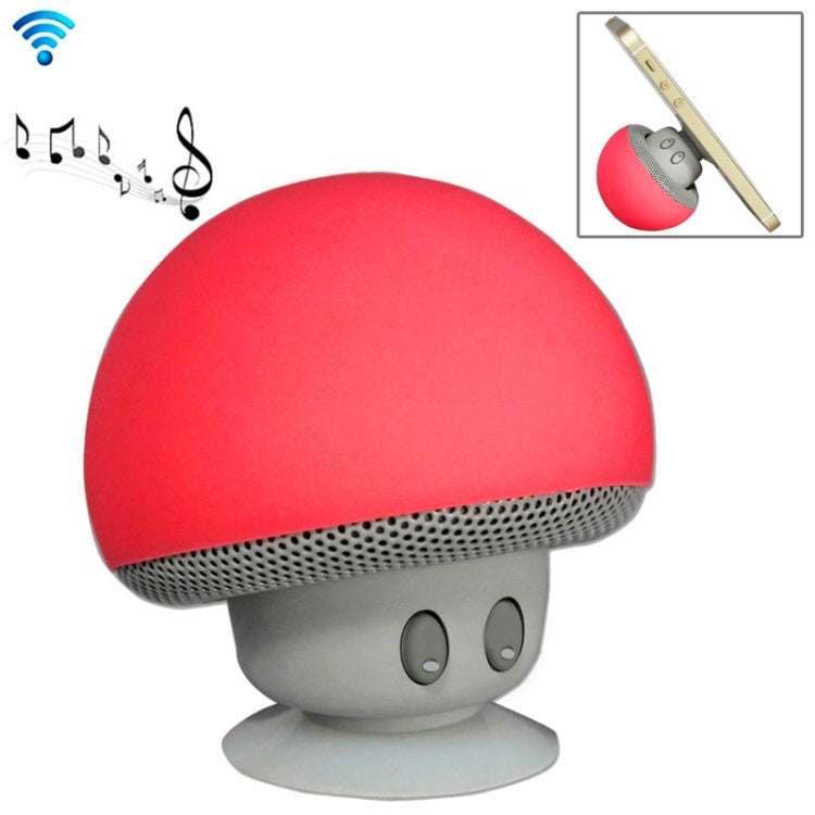 Mushroom Shape Bluetooth Speaker with Suction Holder(Red) - Desktop Speaker by PMC Jewellery | Online Shopping South Africa | PMC Jewellery