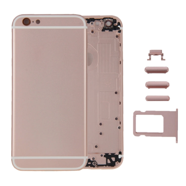 6 in 1 for iPhone 6 (Back Cover + Card Tray + Volume Control Key + Power Button + Mute Switch Vibrator Key + Sign) Full Assembly Housing Cover(Rose Gold) - iPhone 6/6 Plus Parts by PMC Jewellery | Online Shopping South Africa | PMC Jewellery