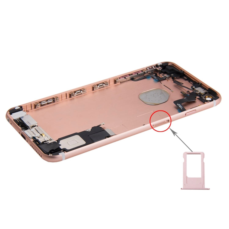 Battery Back Cover Assembly with Card Tray for iPhone 6s Plus(Rose Gold) - iPhone 6S/6S Plus Parts by PMC Jewellery | Online Shopping South Africa | PMC Jewellery