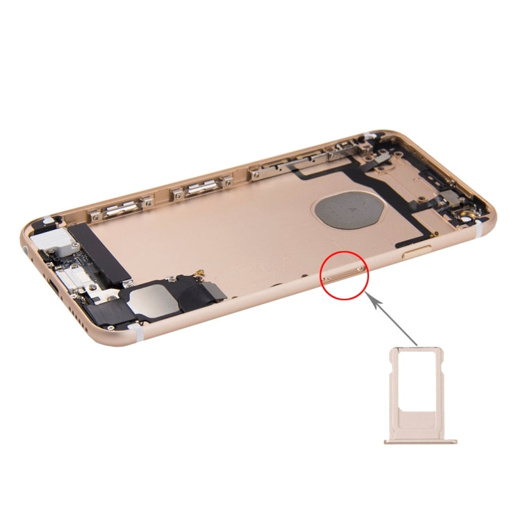 Battery Back Cover Assembly with Card Tray for iPhone 6s(Gold) - iPhone 6S/6S Plus Parts by PMC Jewellery | Online Shopping South Africa | PMC Jewellery